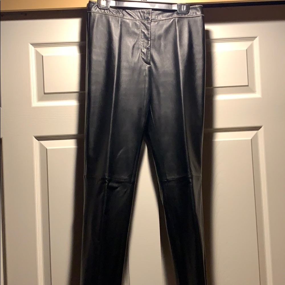 black leather pants